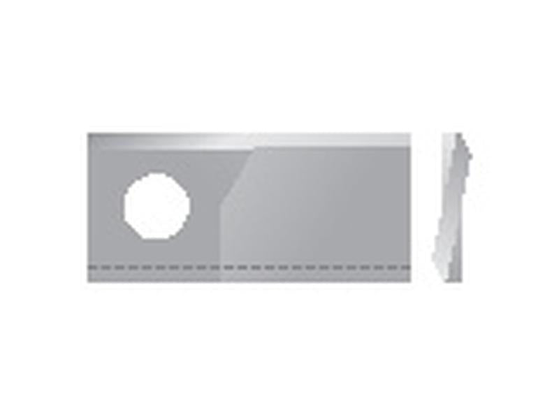 Faca - Twisted blade, bottom edge sharp & parallel - 100x48x3mm - Orifício Ø19mm - Esq. - para Claas, Pottinger Aplicavel em: 9041787 (S.78168)