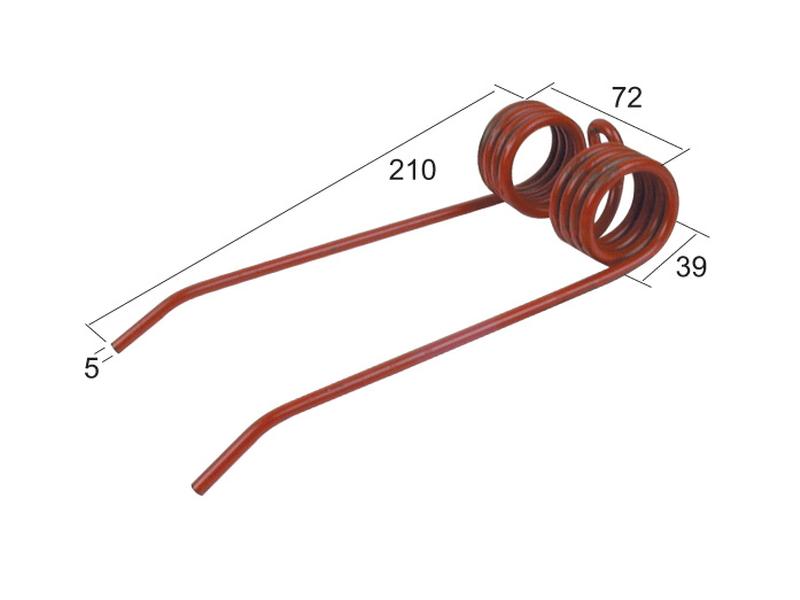 Mola Comp:210mm, Larg:72mm, Ø5mm - para Welger Aplicavel em: 0940522100 (S.78203)