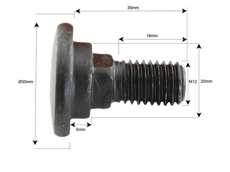 Parafuso C/ Porca- M12x35mm - para Taarup, Kverneland Aplicavel em: 56.403.00 (S.78395)