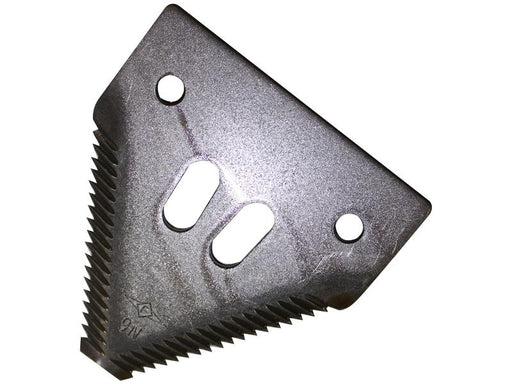 Faca - Serrilha por cima - 80x76x2.75mm - Orifício Ø6.5mm - Centros de orifícios em 51mm - paraSchumacher Aplicavel em: 420.100.045 (S.78429)