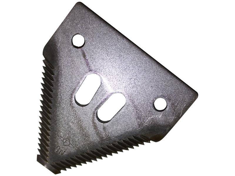 Faca - Serrilha por cima - 80x76x2.75mm - Orifício Ø6.5mm - Centros de orifícios em 51mm - paraSchumacher Aplicavel em: 420.100.045 (S.78429)