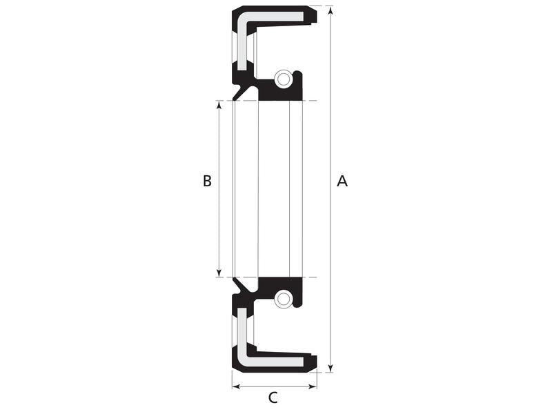 Retentor com sentido de rotação 2-1/2'' x 3-1/4'' x 3/8 (S.7855)