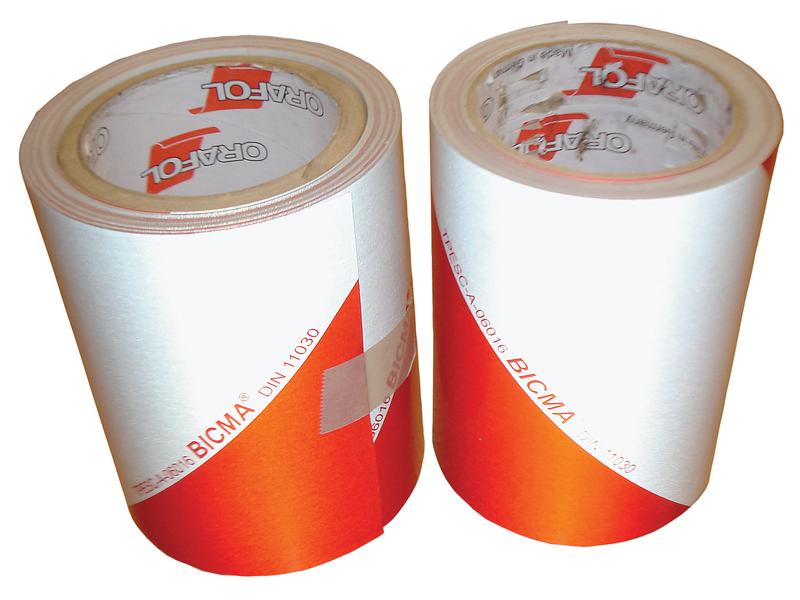 Fita reflectora vermelha e branca, 140mm x 10M (S.790181)