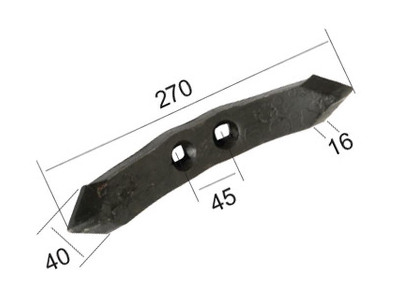 Bico 270x40x16mm Centros de orifícios em 45mm Aplicavel em: 4572431 (S.79371)