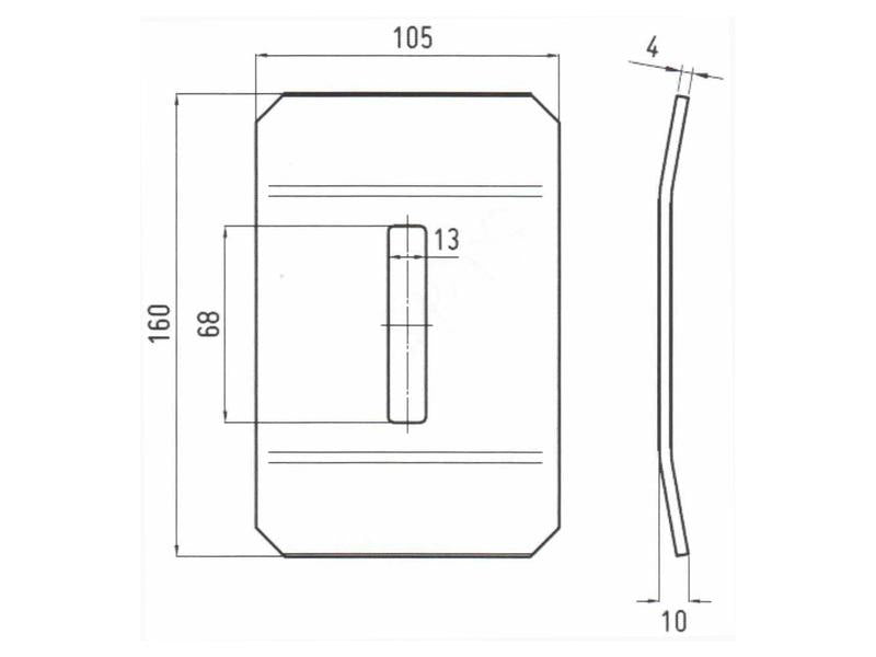 Prato raspador 160x105x4mm Aplicavel em: 8008090 (S.79542)