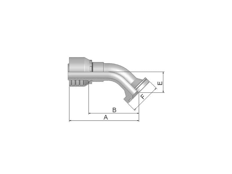 Parker Racord SAE 1'' x 45mm Ø 135° (3000psi) (S.7971616)