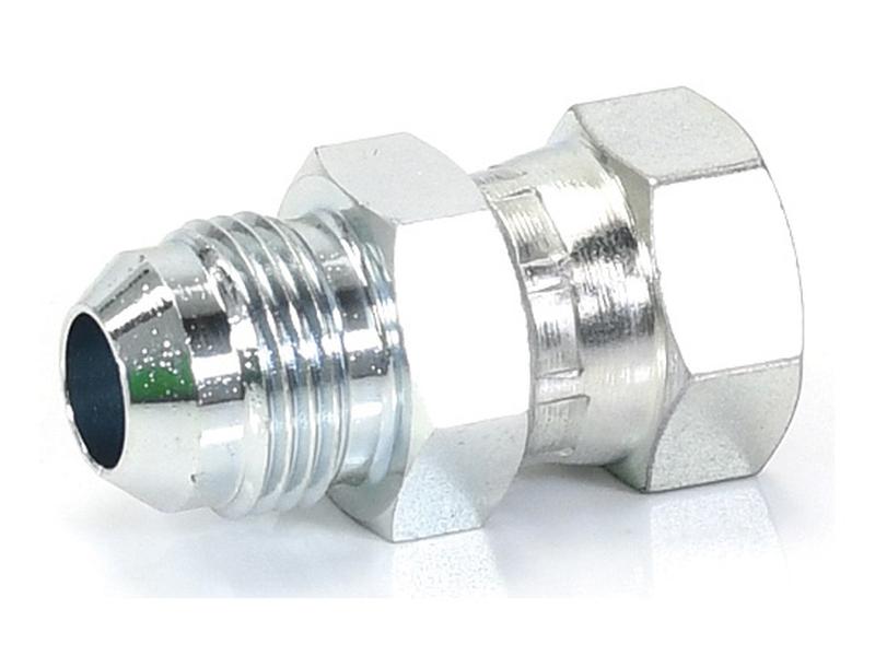 Adaptador hidráulico 3/4'' JIC Macho x 3/8'' BSP Fêmea giratória (S.8388)