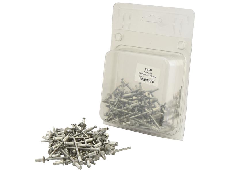 Agripak 100 un. Rebites POP 4.8 x 8mm (S.8406)