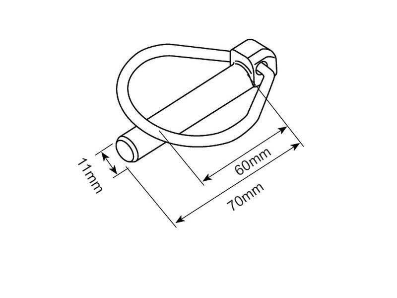 Cavilha mola tipo Pêra Ø11mm x 70mm (S.8460)