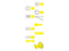 Terminal, Aperto Standard, 6.4mm, Amarela (4.0 - 6.0mm) (S.8551)