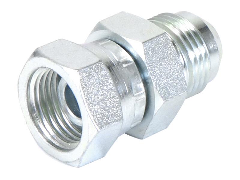 Adaptador hidráulico 7/8'' JIC Macho x 1/2'' BSP Fêmea giratória (S.8935)