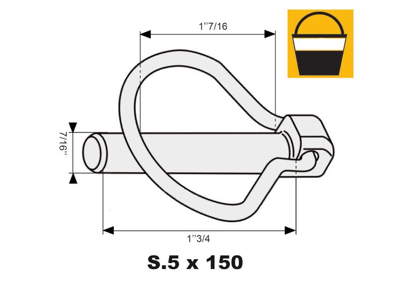 Balde pequeno 150 un. Cavilha mola tipo Pêra 10.5mm x 44.5mm (S.89)