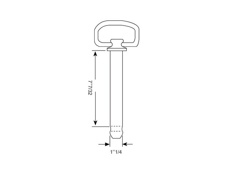 Cavilha de Engate com corrente 19x98mm (S.900408)