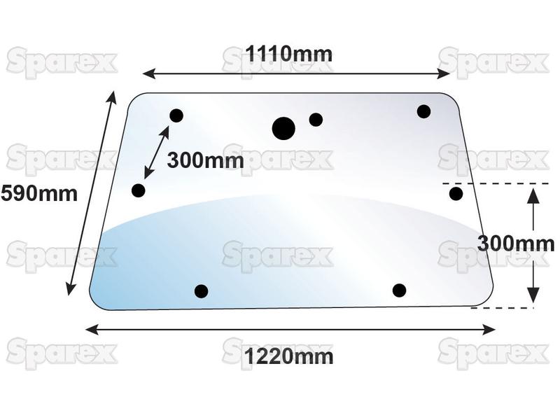 vidro superior traseiro (S.10010)