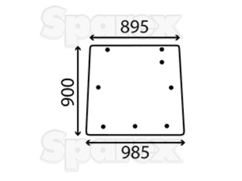 vidro superior traseiro (S.10042)