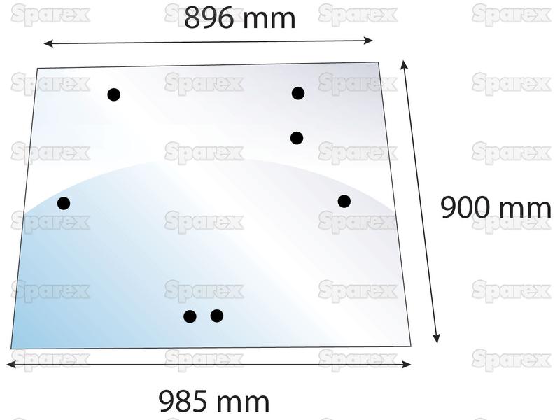 vidro superior traseiro (S.100430)