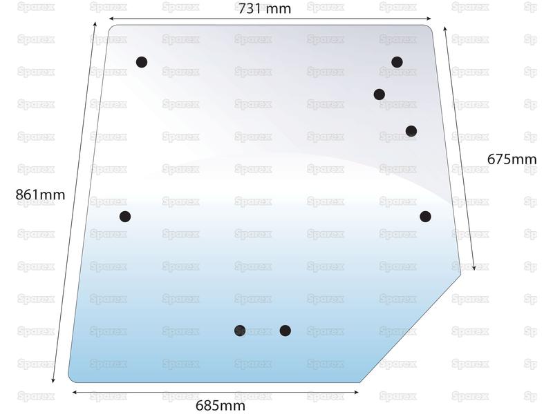 vidro superior traseiro (S.100440)