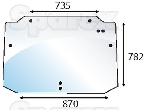 vidro superior traseiro (S.100528)
