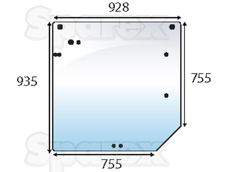 vidro superior traseiro (S.100648)