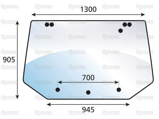 vidro superior traseiro (S.10070)
