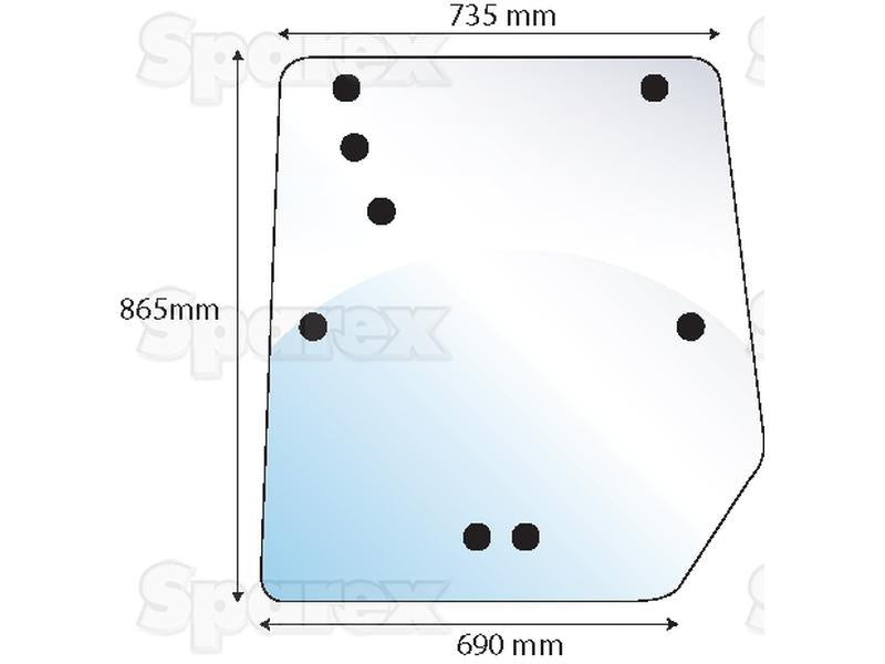 vidro superior traseiro (S.101076)