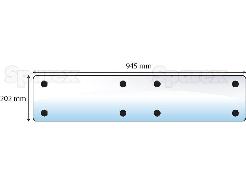 vidro superior traseiro (S.10132)