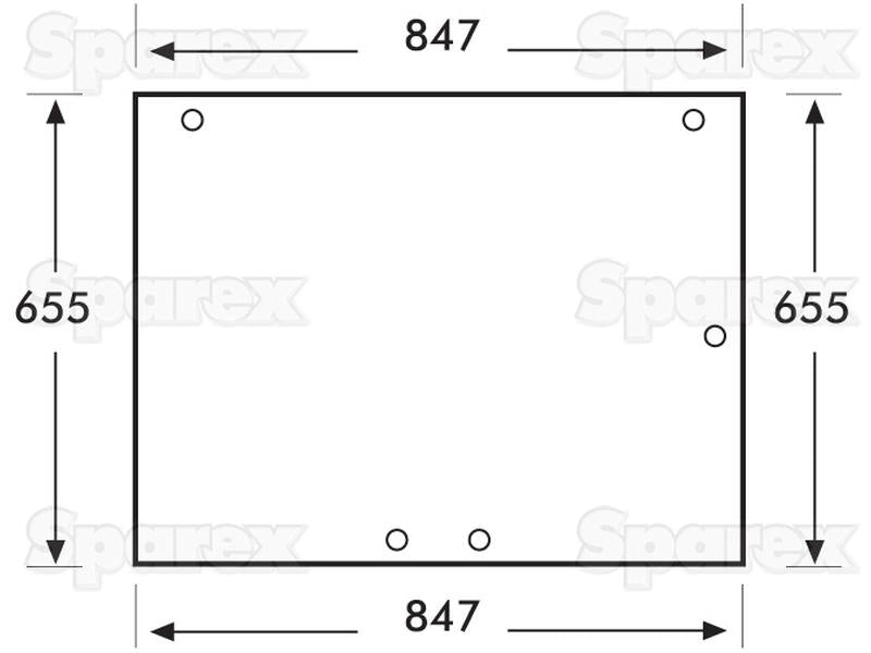 vidro superior traseiro (S.10152)