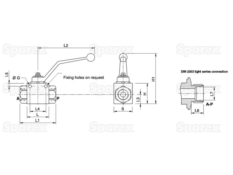 MARCHESINI Valvula 2 Vias 1/4'' BSP (25 L/min Taxa de fluxo) (S.101607)