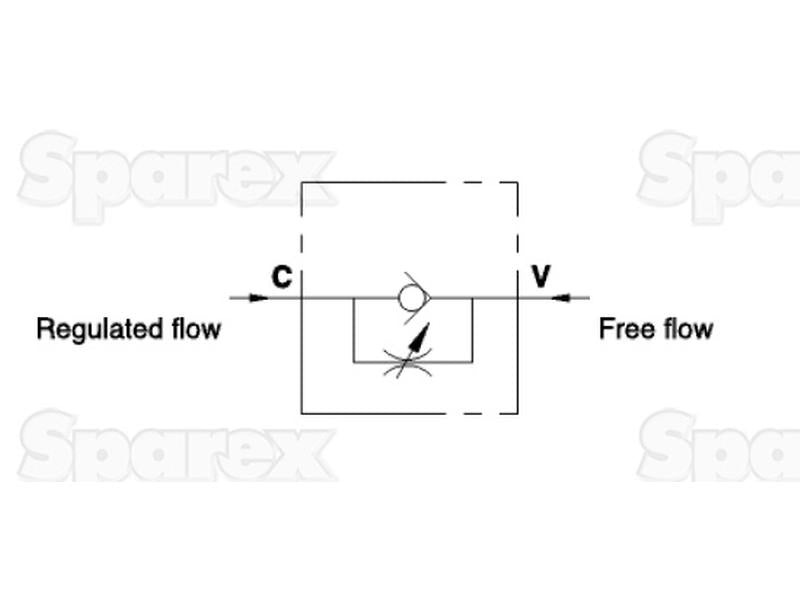 Valvula Controlo Fluxo unidirecional 1/4 (S.101633)