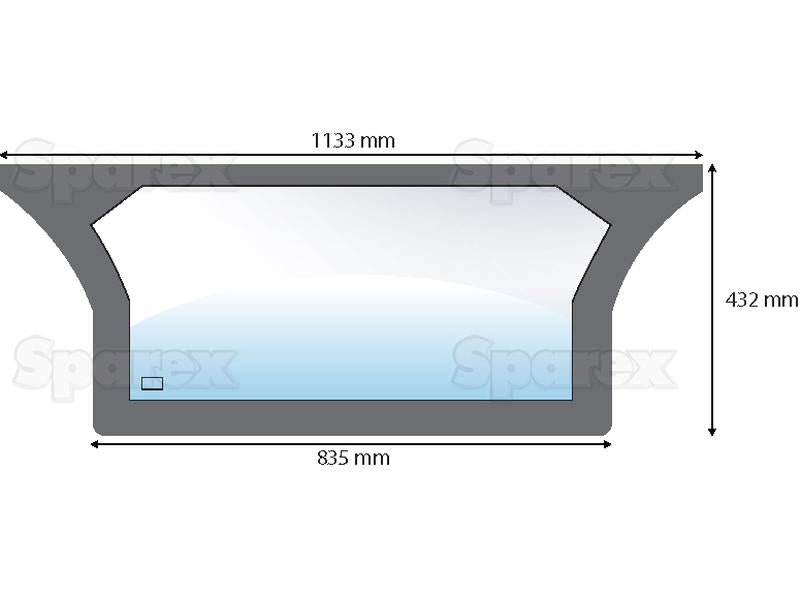 vidro superior traseiro (S.102185)