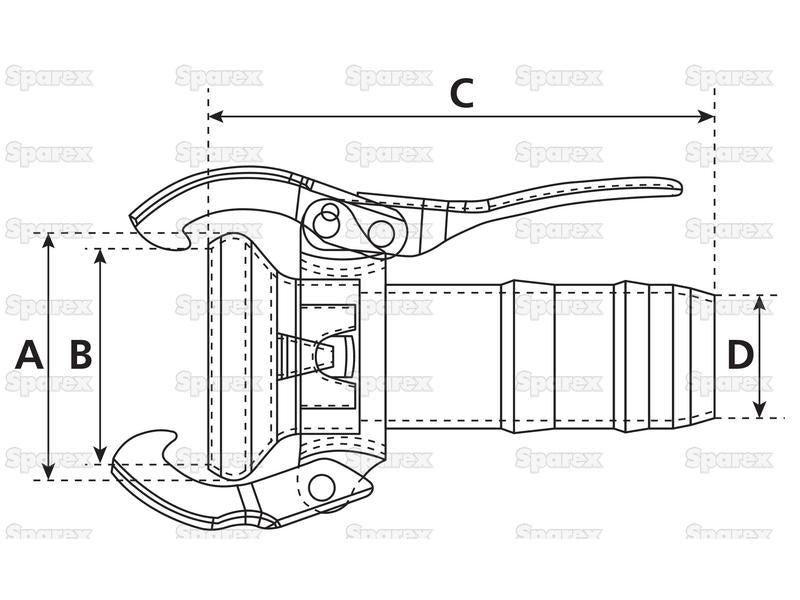 Acoplamento - Fêmea 4'' (108mm) x4'' (102mm) (galvanizado) (S.103151)