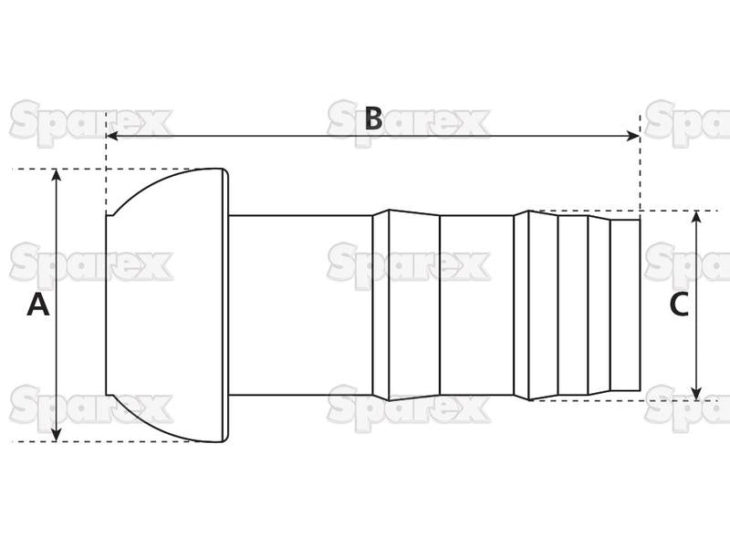 Acoplamento - Macho 3 '' (89mm) x3'' (76mm) (galvanizado) (S.103159)