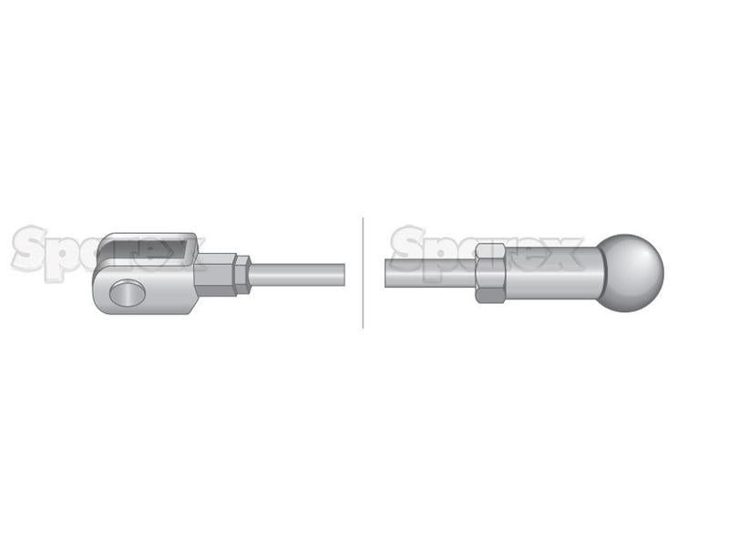 Cabo Embraiagem PTO - Comprimento: 1556mm, Comprimento externo do cabo: 1175mm. (S.103201)