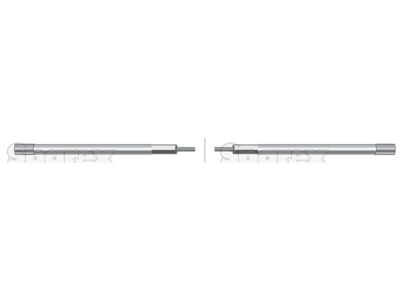 Cabo Hidraulico - Comprimento: 922mm, Comprimento externo do cabo: 649mm. (S.103224)