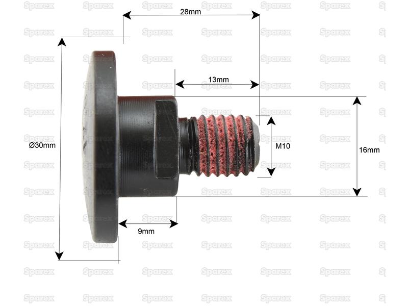 Parafuso C/ Porca- M10x28mm - Acessorios para Kuhn Aplicavel em: 56132200 (S.105991)