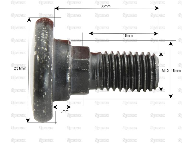 Parafuso C/ Porca- M12x36mm - Acessorios para Vicon Aplicavel em: B1374593 (S.105994)