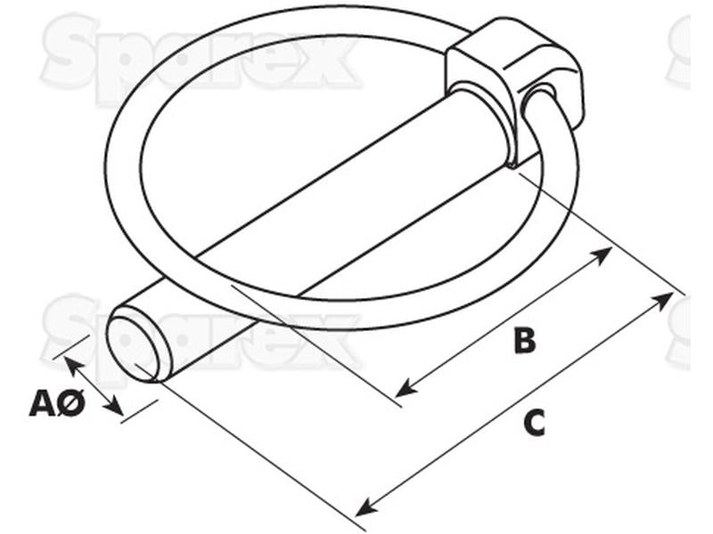 Cavilha de mola Ø9.5mm x 72mm (S.10764)