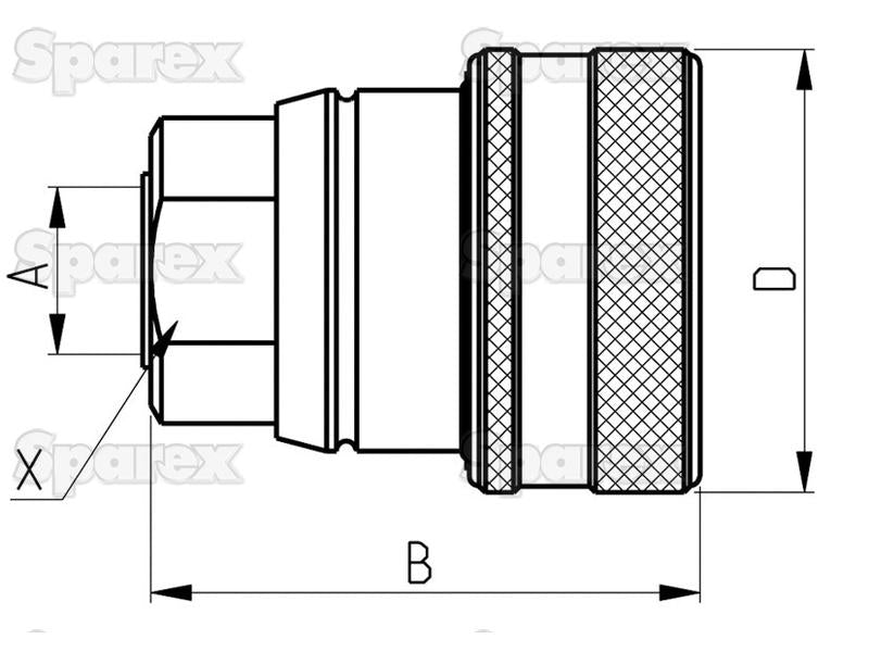 Sparex Valvula travão Fêmea 1/2'' BSP (Agripak 1 un.) (S.10855)