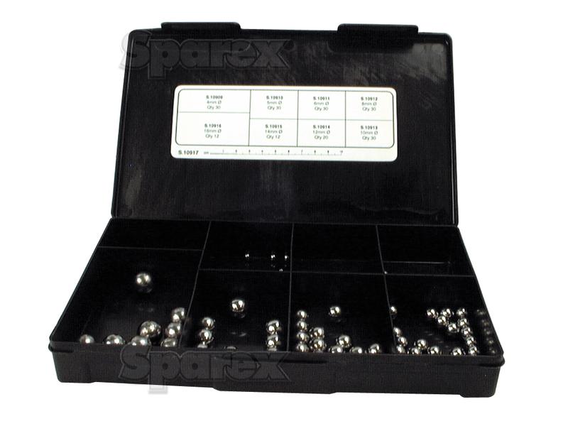 Sparex Carbon Steel Ball Bearing Kit - Métrica Ø4 - 16mm (S.10917)