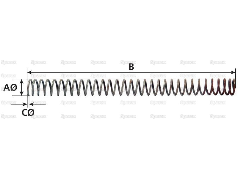 Mola Compressao, Mola Ø7.5mm, Fio Ø1mm, Comprimento: 40.5mm. (S.1097)