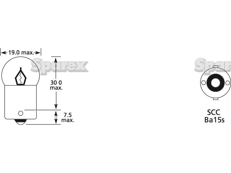 Lâmpada 24V 10W BA15s Caixa (S.109957)