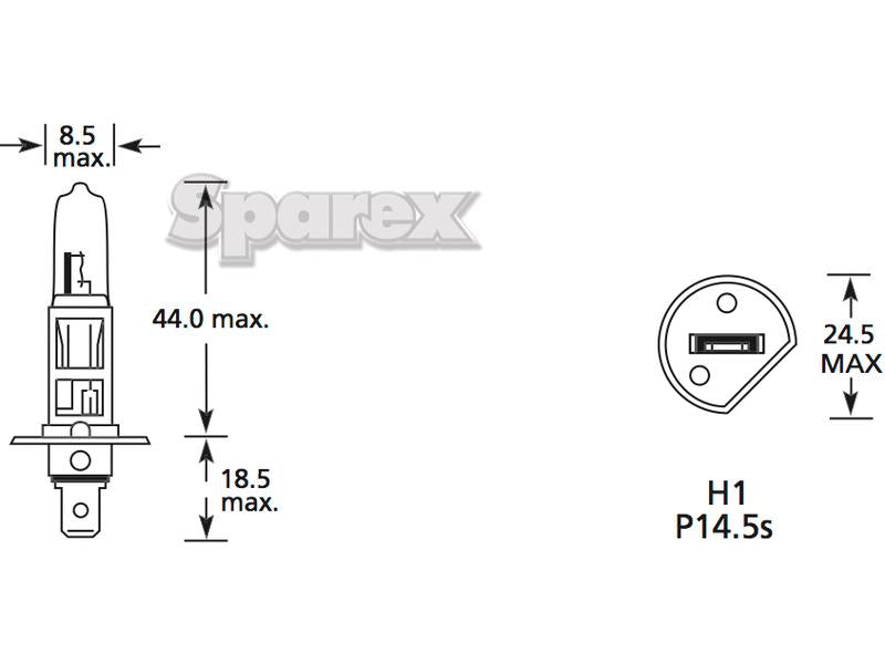 Lâmpada 12V 55W P14.5s Caixa (S.109974)