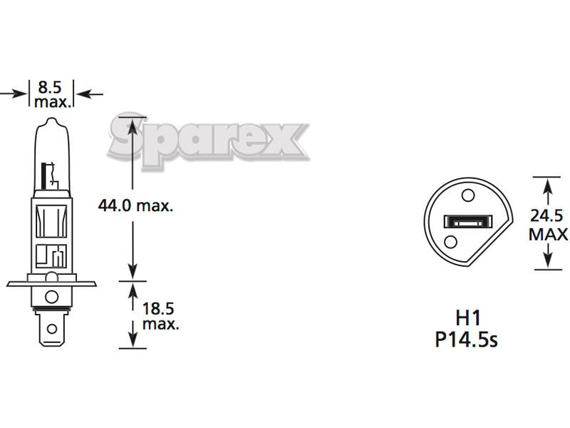 Lâmpada 24V 70W P14.5s Caixa (S.109977)