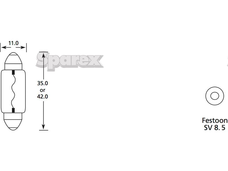 Lâmpada 12V 5W SV8.5 Caixa (S.109996)