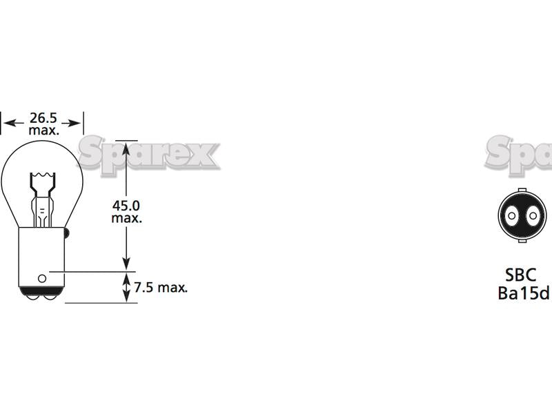 Lâmpada 12V 21W BA15d Blister (S.110062)