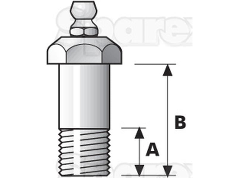 Copo lubrificação - longo (1/4'''' UNF) (S.11220)