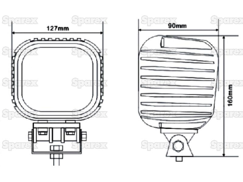 LED Farol, CISPR 25: Class 3, 4800 Lumens, 10-30V (S.112526)