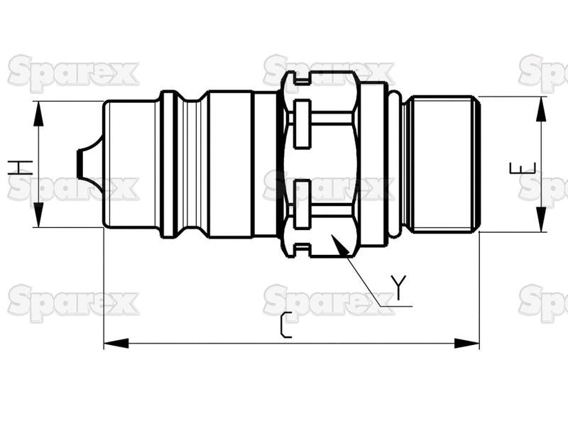 Valvula Macho M22 x 1.50 4CNV Series (S.112639)