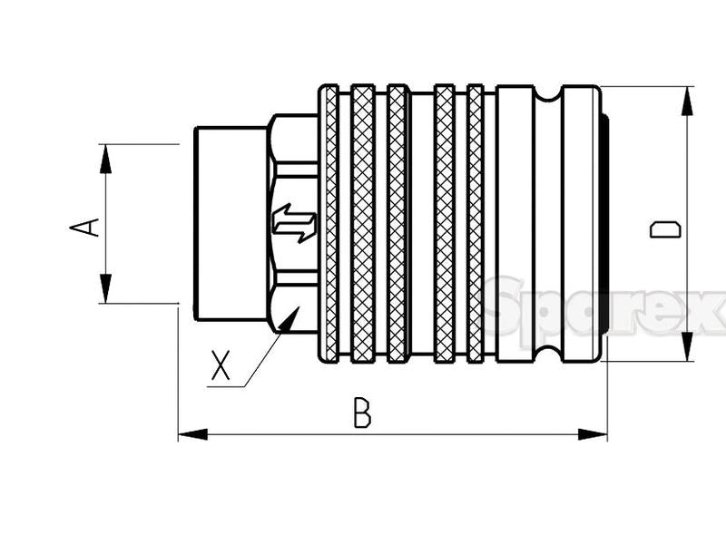 Valvula Fêmea 1/2'' BSP 4PV Series (S.112641)