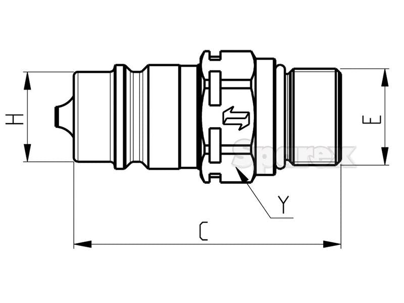 Valvula Macho M22 x 1.50 CPV-CNV Series (S.112654)